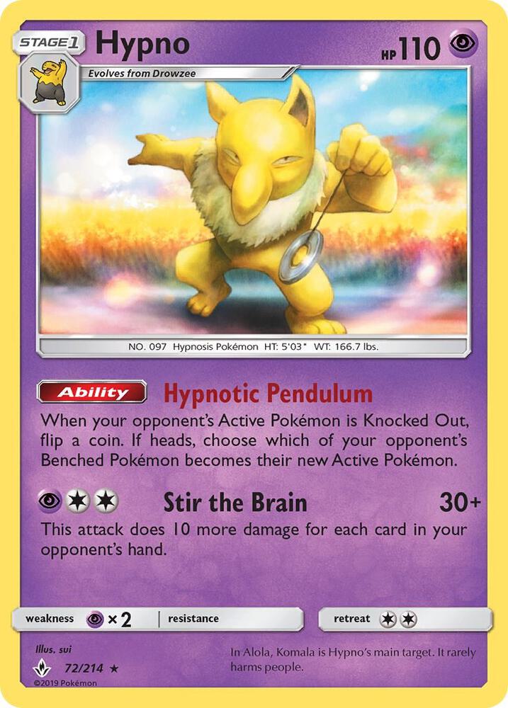 Hypno 72/214 (SM - Unbroken Bonds)  | Good Games Adelaide SA