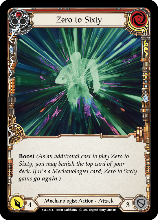 Zero to Sixty (Red) [ARC026-C] 1st Edition Normal | Good Games Adelaide SA