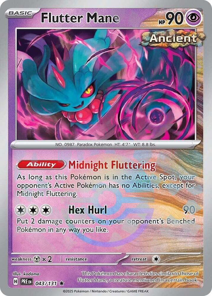 Flutter Mane (043/131) (Poke Ball Pattern) [Scarlet & Violet: Prismatic Evolutions] | Good Games Adelaide SA