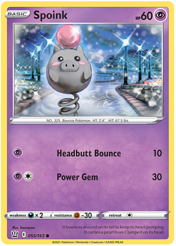Spoink (055/163) [Sword & Shield: Battle Styles] | Good Games Adelaide SA