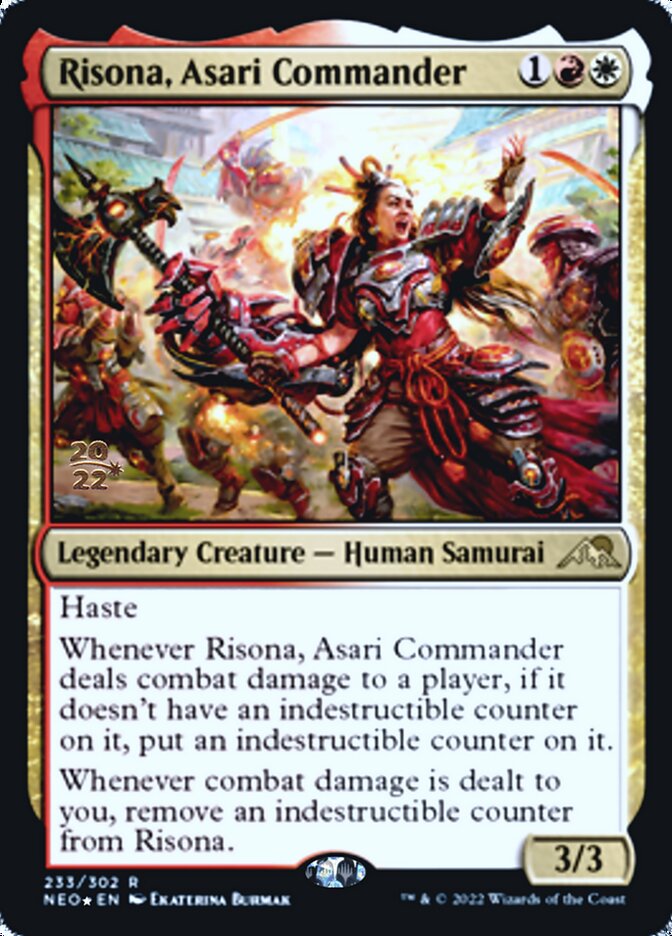 Risona, Asari Commander [Kamigawa: Neon Dynasty Prerelease Promos] | Good Games Adelaide SA