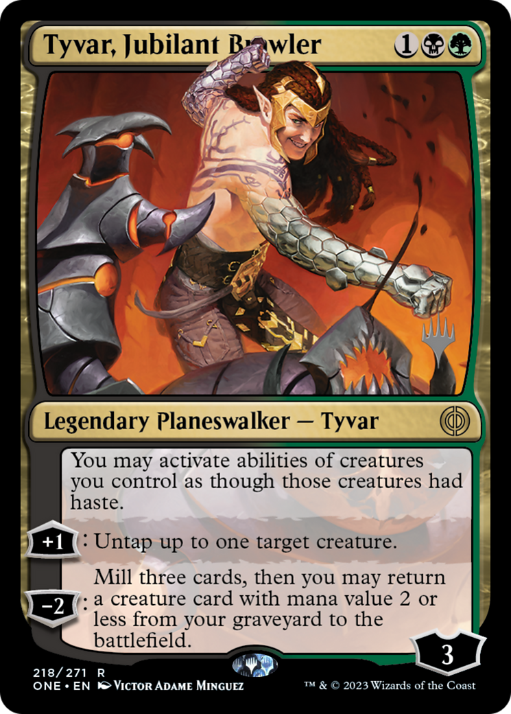 Tyvar, Jubilant Brawler (Promo Pack) [Phyrexia: All Will Be One Promos] | Good Games Adelaide SA
