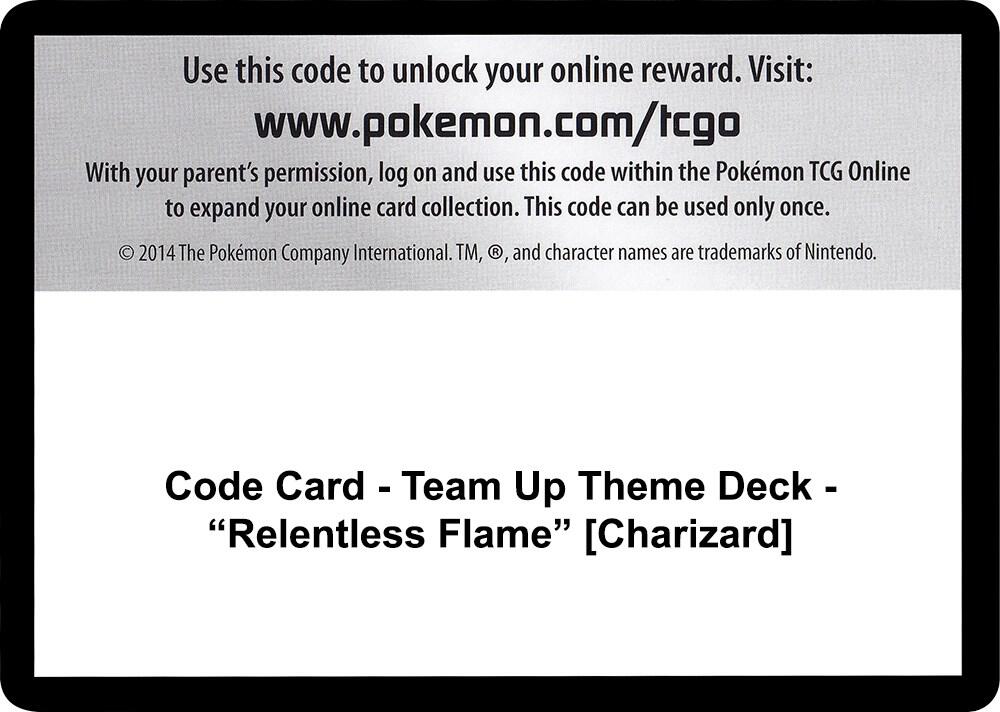Code Card Team Up Theme Deck Relentless Flame Charizard  (SM - Team Up)  | Good Games Adelaide SA