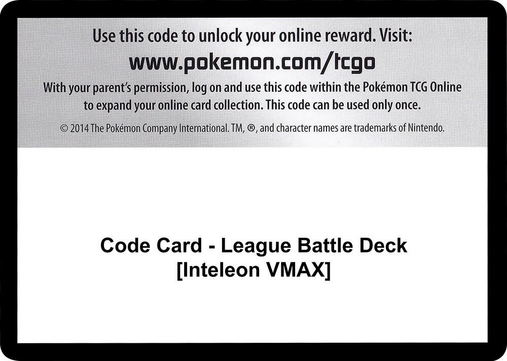 Code Card League Battle Deck Inteleon VMAX  (Miscellaneous Cards & Products)  | Good Games Adelaide SA