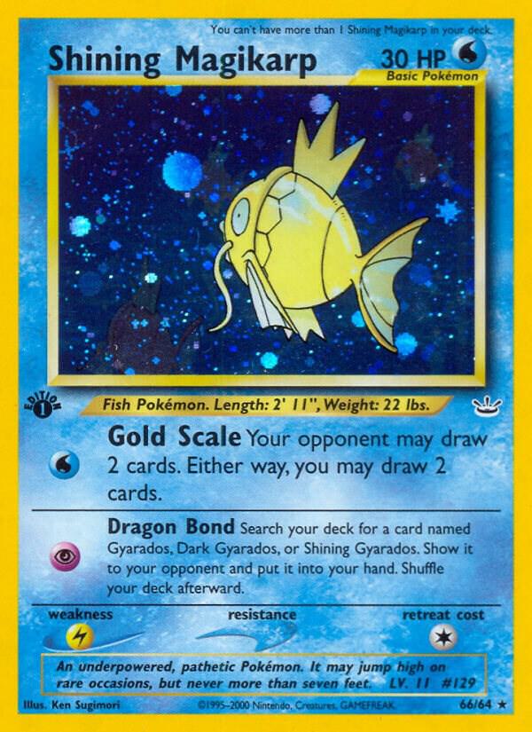 Shining Magikarp 66/64 (Neo Revelation)  - 1st Edition Holofoil | Good Games Adelaide SA