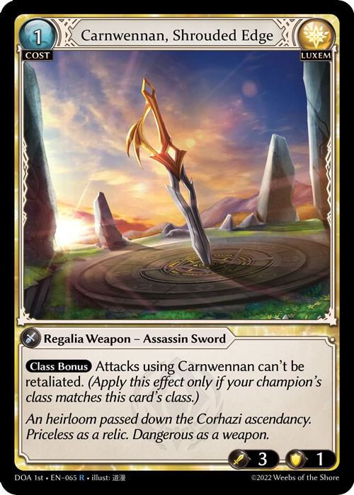 Carnwennan Shrouded Edge 065 (Dawn of Ashes 1st Edition)  - Foil | Good Games Adelaide SA