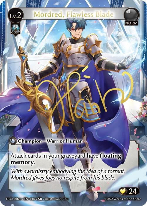 Mordred Flawless Blade CSR 018 (Dawn of Ashes Alter Edition)  - Foil | Good Games Adelaide SA