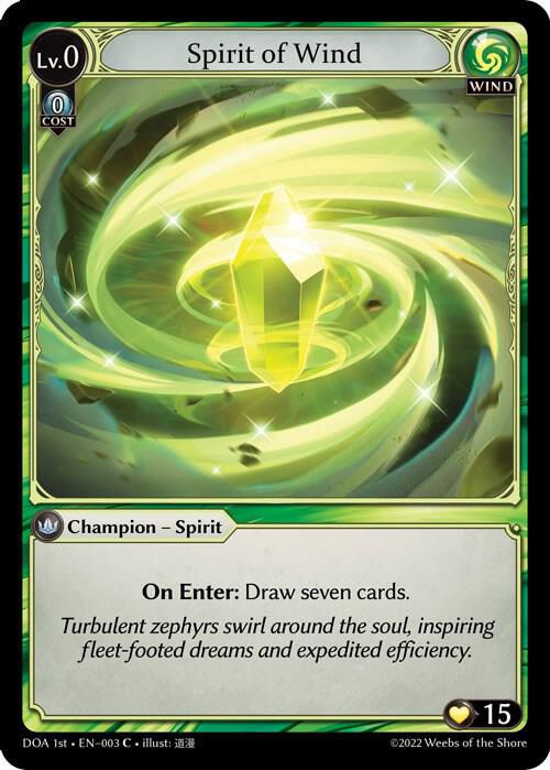 Spirit of Wind 003 (Dawn of Ashes 1st Edition)  | Good Games Adelaide SA