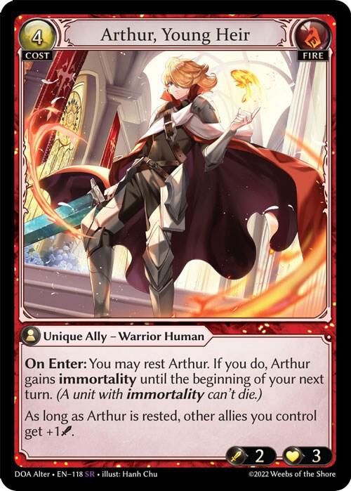 Arthur Young Heir 118 (Dawn of Ashes Alter Edition)  | Good Games Adelaide SA