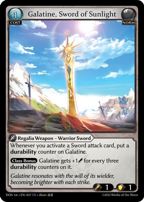 Galatine Sword of Sunlight 037 (Dawn of Ashes 1st Edition)  | Good Games Adelaide SA