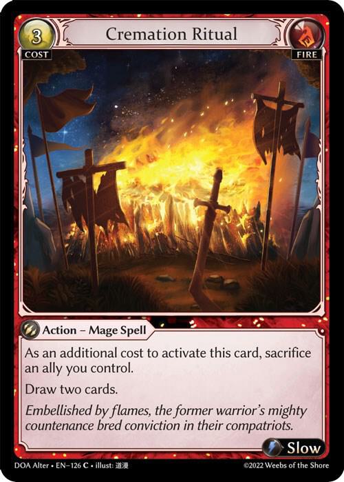 Cremation Ritual 126 (Dawn of Ashes Alter Edition)  | Good Games Adelaide SA