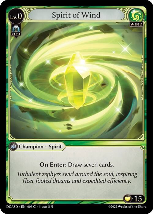 Spirit of Wind 003 (Dawn of Ashes Starter Decks)  | Good Games Adelaide SA