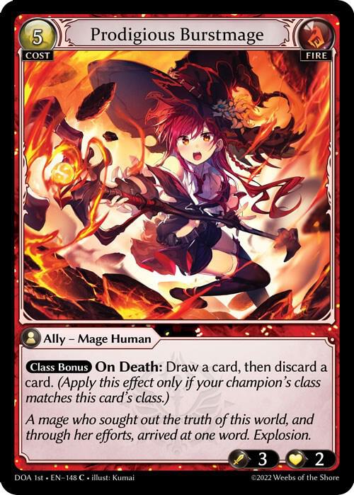 Prodigious Burstmage 148 (Dawn of Ashes 1st Edition)  | Good Games Adelaide SA