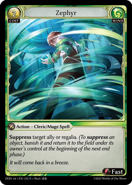 Zephyr 235 (Dawn of Ashes 1st Edition)  - Foil | Good Games Adelaide SA
