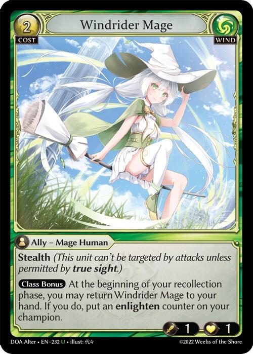 Windrider Mage 232 (Dawn of Ashes Alter Edition)  | Good Games Adelaide SA