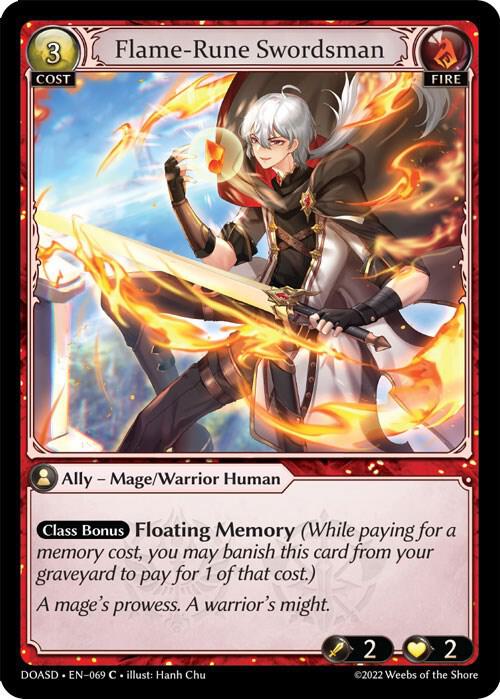 Flame Rune Swordsman 069 (Dawn of Ashes Starter Decks)  | Good Games Adelaide SA