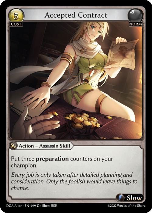Accepted Contract 069 (Dawn of Ashes Alter Edition)  - Foil | Good Games Adelaide SA