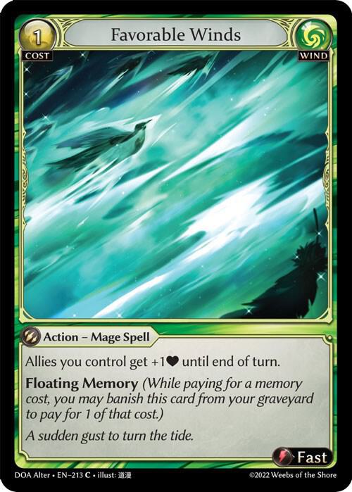 Favorable Winds 213 (Dawn of Ashes Alter Edition)  - Foil | Good Games Adelaide SA
