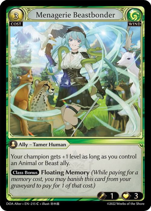 Menagerie Beastbonder 215 (Dawn of Ashes Alter Edition)  | Good Games Adelaide SA