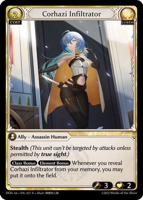 Corhazi Infiltrator 257 (Dawn of Ashes 1st Edition)  - Foil | Good Games Adelaide SA