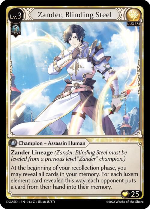 Zander Blinding Steel 013 (Dawn of Ashes Starter Decks)  | Good Games Adelaide SA
