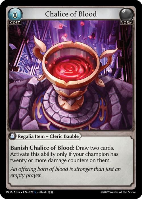 Chalice of Blood 027 (Dawn of Ashes Alter Edition)  | Good Games Adelaide SA