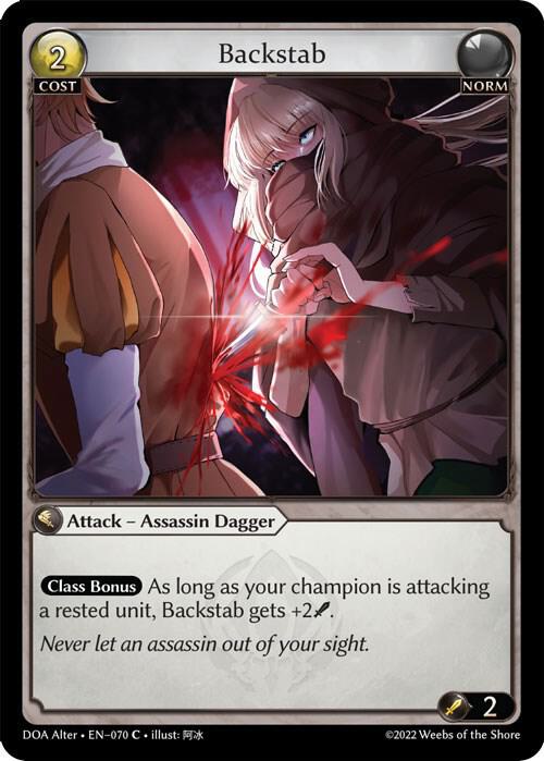 Backstab 070 (Dawn of Ashes Alter Edition)  | Good Games Adelaide SA