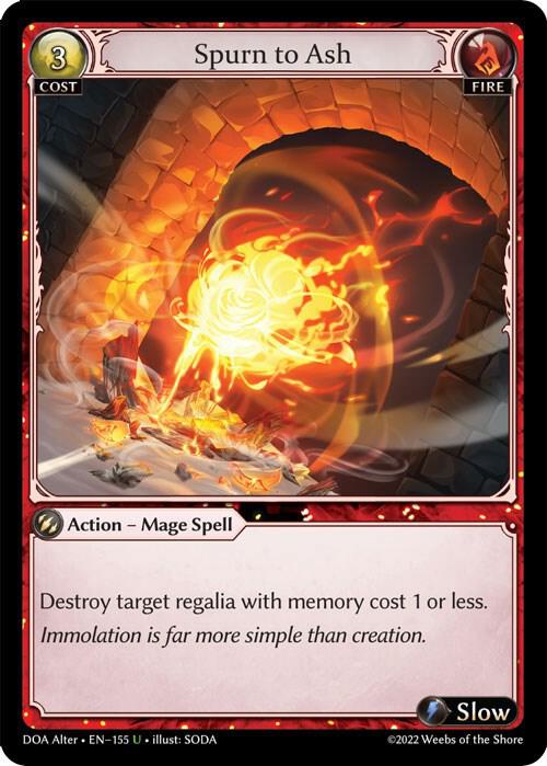 Spurn to Ash 155 (Dawn of Ashes Alter Edition)  - Foil | Good Games Adelaide SA