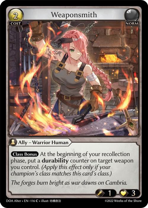 Weaponsmith 116 (Dawn of Ashes Alter Edition)  | Good Games Adelaide SA