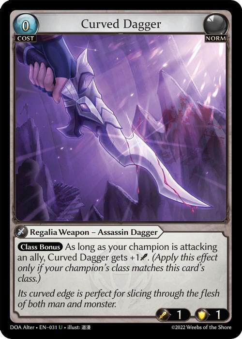 Curved Dagger 031 (Dawn of Ashes Alter Edition)  | Good Games Adelaide SA