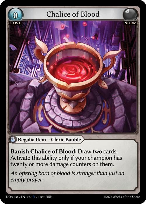 Chalice of Blood 027 (Dawn of Ashes 1st Edition)  | Good Games Adelaide SA