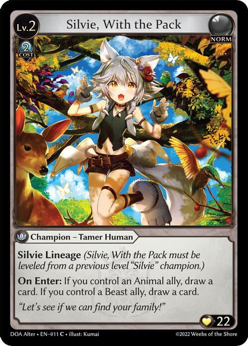 Silvie With the Pack 011 (Dawn of Ashes Alter Edition)  | Good Games Adelaide SA