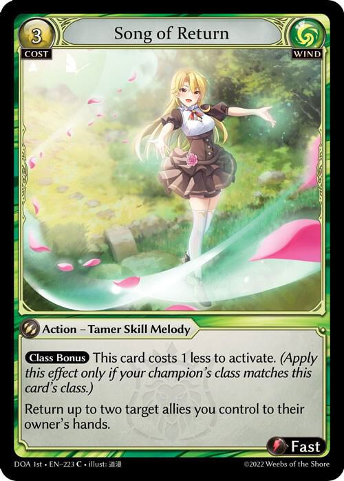 Song of Return 223 (Dawn of Ashes 1st Edition)  - Foil | Good Games Adelaide SA