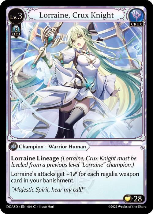 Lorraine Crux Knight 006 (Dawn of Ashes Starter Decks)  | Good Games Adelaide SA