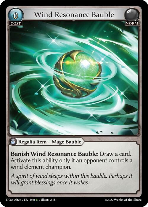 Wind Resonance Bauble 060 (Dawn of Ashes Alter Edition)  - Foil | Good Games Adelaide SA