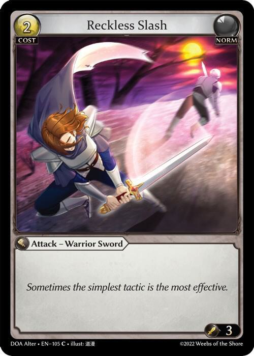 Reckless Slash 105 (Dawn of Ashes Alter Edition)  - Foil | Good Games Adelaide SA