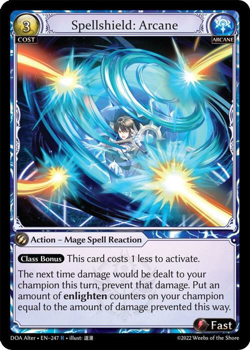 Spellshield Arcane 247 (Dawn of Ashes Alter Edition)  - Foil | Good Games Adelaide SA