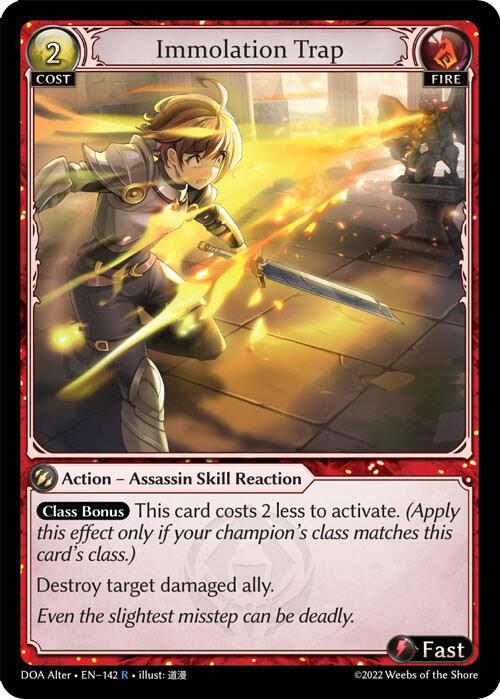 Immolation Trap 142 (Dawn of Ashes Alter Edition)  | Good Games Adelaide SA