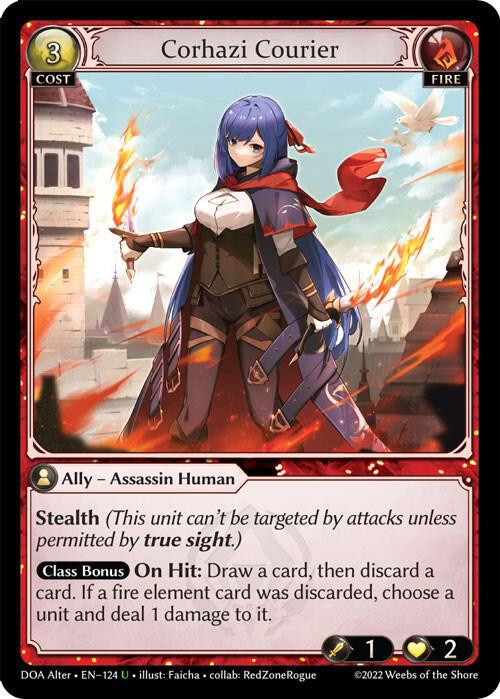 Corhazi Courier 124 (Dawn of Ashes Alter Edition)  - Foil | Good Games Adelaide SA