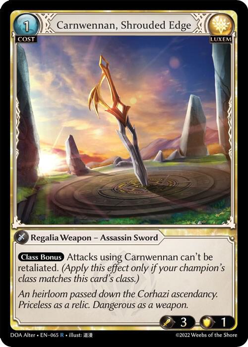 Carnwennan Shrouded Edge 065 (Dawn of Ashes Alter Edition)  | Good Games Adelaide SA