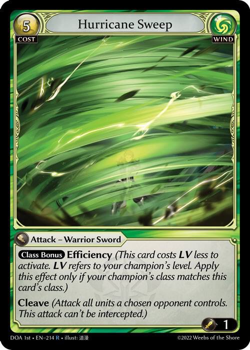Hurricane Sweep 214 (Dawn of Ashes 1st Edition)  - Foil | Good Games Adelaide SA