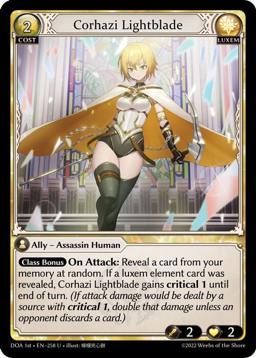 Corhazi Lightblade 258 (Dawn of Ashes 1st Edition)  - Foil | Good Games Adelaide SA