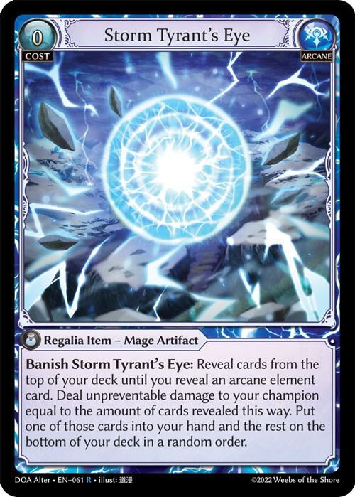 Storm Tyrants Eye 061 (Dawn of Ashes Alter Edition)  | Good Games Adelaide SA