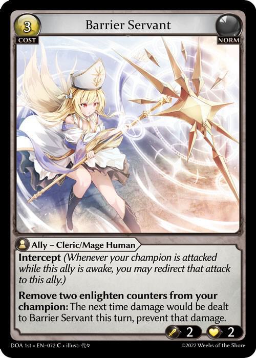 Barrier Servant 072 (Dawn of Ashes 1st Edition)  | Good Games Adelaide SA