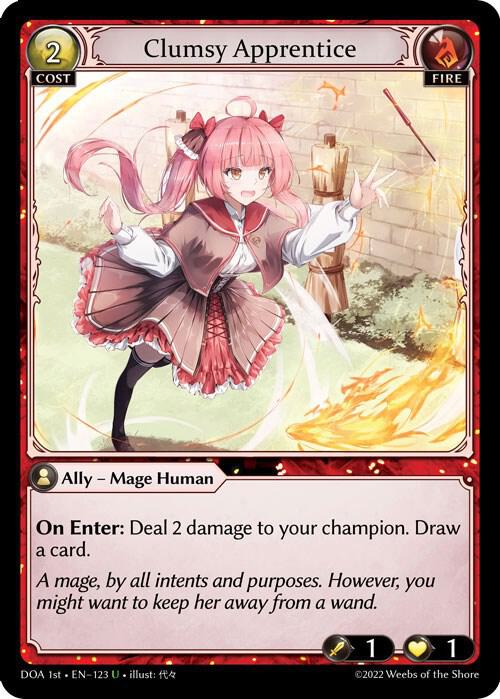 Clumsy Apprentice 123 (Dawn of Ashes 1st Edition)  | Good Games Adelaide SA