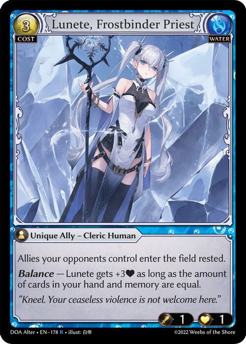 Lunete Frostbinder Priest 178 (Dawn of Ashes Alter Edition)  | Good Games Adelaide SA