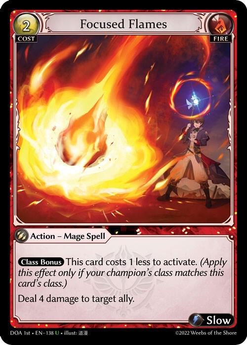 Focused Flames 138 (Dawn of Ashes 1st Edition)  - Foil | Good Games Adelaide SA