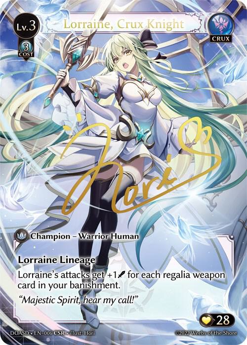 Lorraine Crux Knight CSR 006 (Dawn of Ashes Starter Decks)  - Foil | Good Games Adelaide SA