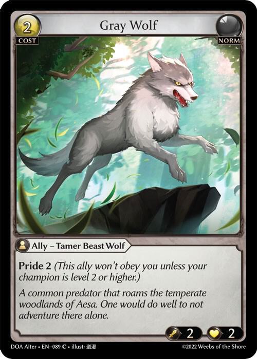 Gray Wolf 089 (Dawn of Ashes Alter Edition)  | Good Games Adelaide SA