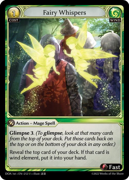 Fairy Whispers 212 (Dawn of Ashes 1st Edition)  - Foil | Good Games Adelaide SA